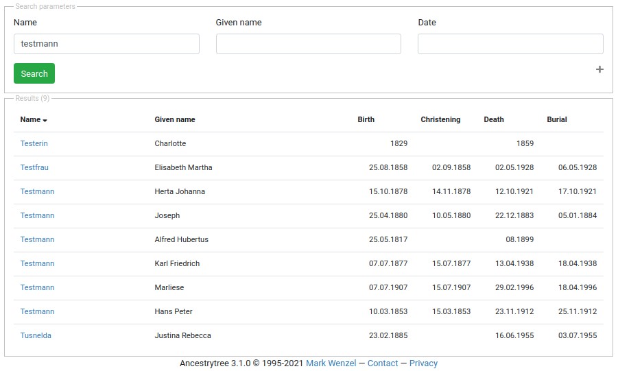 searchview with result list